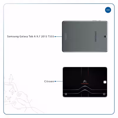 برچسب پوششی ماهوت مدل Citroen مناسب برای تبلت سامسونگ Galaxy Tab A 9.7 2015 T555