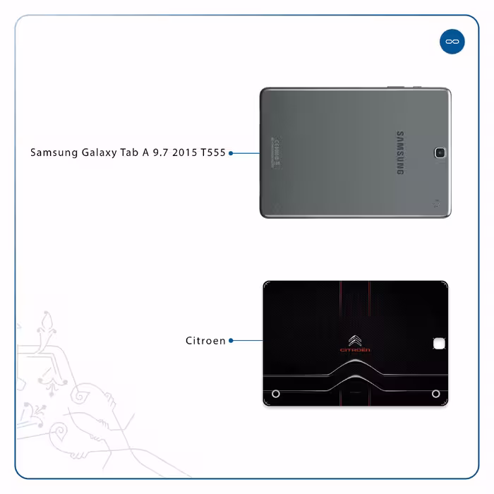 برچسب پوششی ماهوت مدل Citroen مناسب برای تبلت سامسونگ Galaxy Tab A 9.7 2015 T555