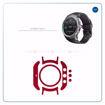 برچسب ماهوت طرح Matte Warm Red مناسب برای ساعت هوشمند ال جی Watch Sport