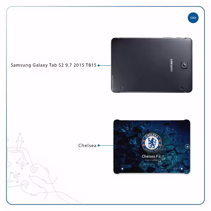 برچسب پوششی ماهوت مدل Chelsea مناسب برای تبلت سامسونگ Galaxy Tab S2 9.7 2015 T815