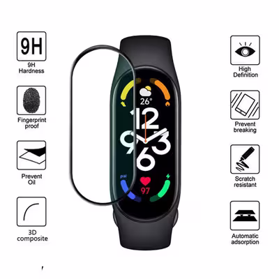 محافظ صفحه نمایش کروکودیل مدل C-PWM مناسب برای ساعت هوشمند شیائومی Mi Band 7 بسته 2 عددی