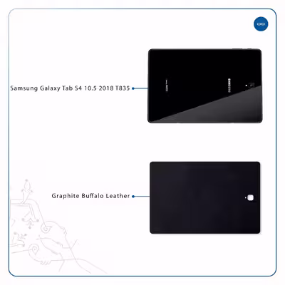 برچسب پوششی ماهوت مدل Graphite Buffalo Leather مناسب برای تبلت سامسونگ Galaxy Tab S4 10.5 2018 T835