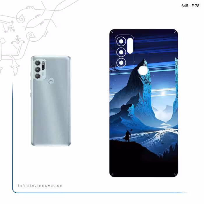 برچسب پوششی ماهوت مدل Blue Mountains Digital Art مناسب برای گوشی موبایل موتورولا Moto G60S