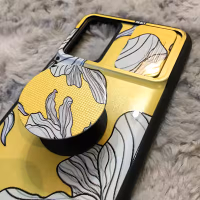 کاور طرح گل کد A6399 مناسب برای گوشی موبایل شیائومی Poco M3 به همراه پایه نگهدارنده