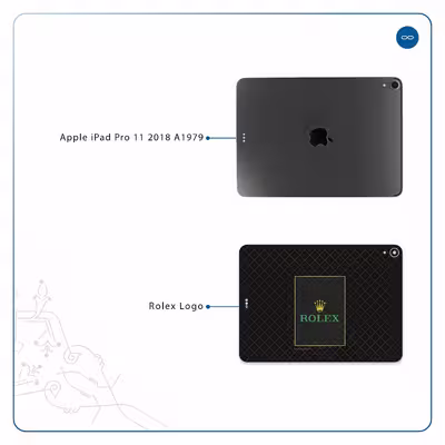 برچسب پوششی ماهوت مدل Rolex-Logo مناسب برای تبلت اپل iPad Pro 11 2018 A1979