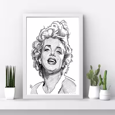 تابلو مدل مرلین مونرو Marilyn Monroe کد S3005-w