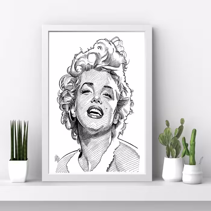 تابلو مدل مرلین مونرو Marilyn Monroe کد S3005-w