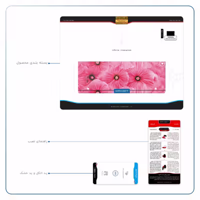 برچسب پوششی ماهوت مدل Pink-Flower مناسب برای تبلت سامسونگ Galaxy Tab S2 9.7 2015 T810