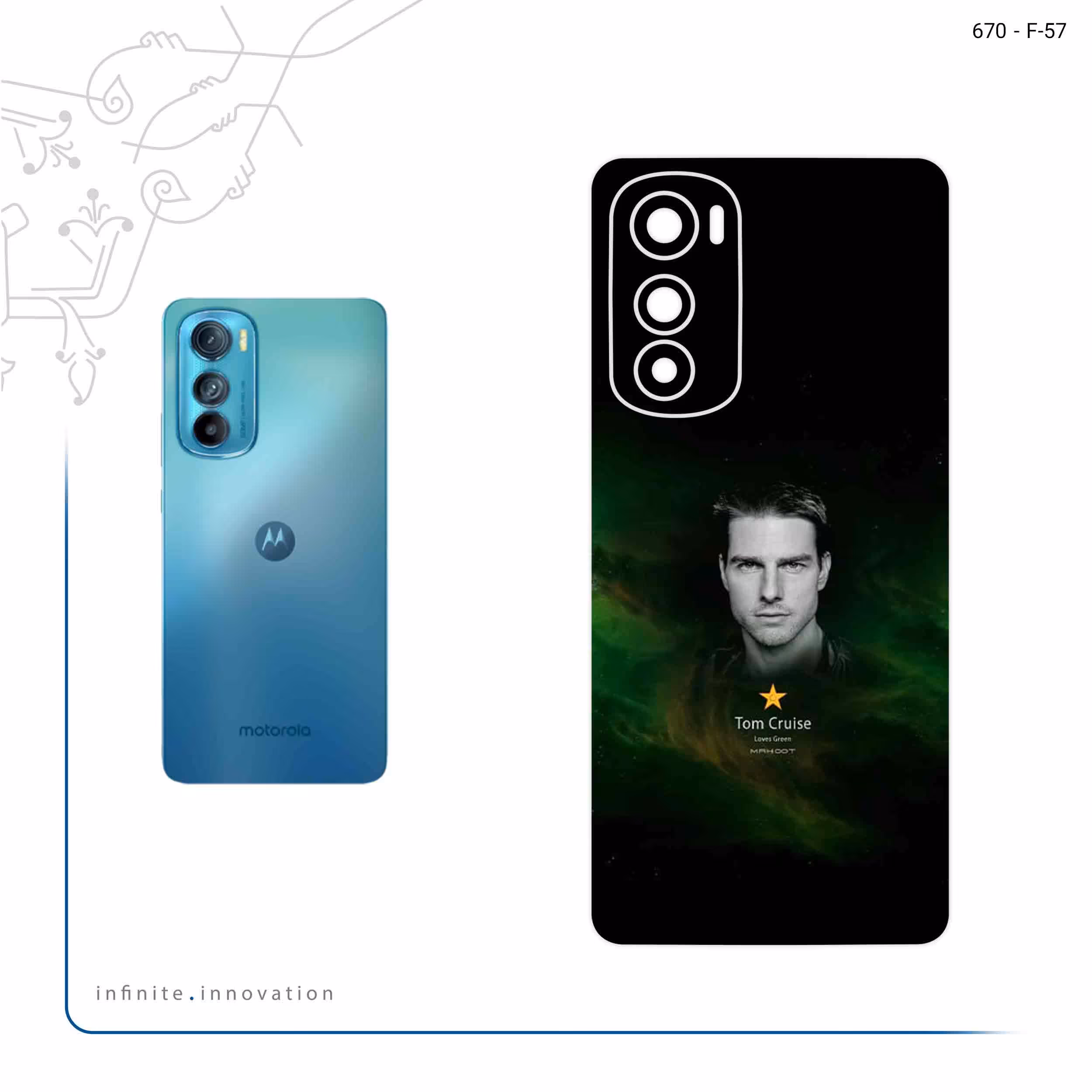 برچسب پوششی ماهوت مدل Tom Cruise مناسب برای گوشی موبایل موتورولا Edge 30