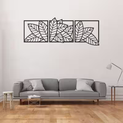 دیوارکوب مدل برگ کد 70047 مجموعه سه عددی