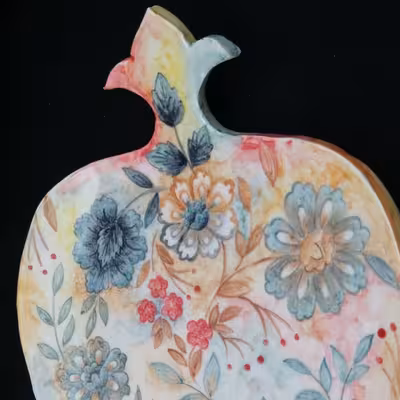 شیرینی خوری سرامیکی هیوا طرح نارگل مدل بهار کد 10987698مجموعه 2 عددی