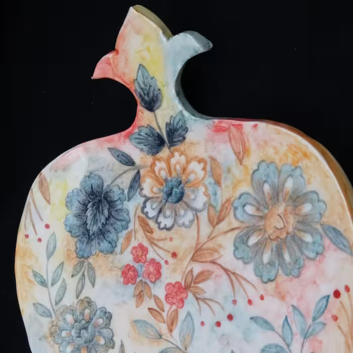 شیرینی خوری سرامیکی هیوا طرح نارگل مدل بهار کد 10987698مجموعه 2 عددی