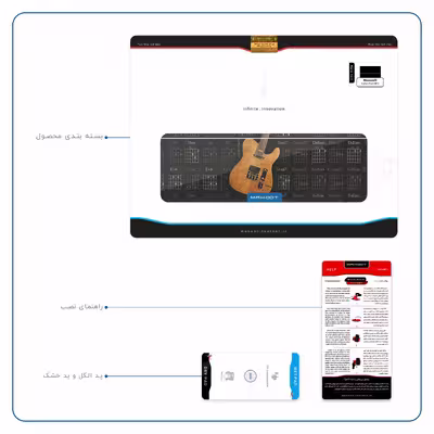 برچسب پوششی ماهوت مدل Guitar-Instrument مناسب برای تبلت مایکروسافت Surface Pro 3 2014