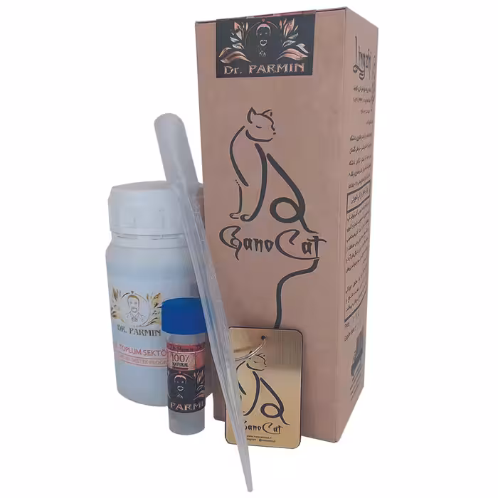 مکمل تقویتی گربه مدل GanoCat حجم 100 میلی لیتر بسته دو عددی