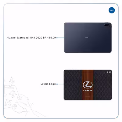 برچسب پوششی ماهوت مدل Lexus-Logo مناسب برای تبلت هوآوی Matepad 10.4 2020 BAH3-L09