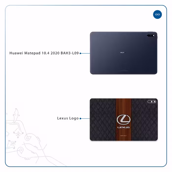 برچسب پوششی ماهوت مدل Lexus-Logo مناسب برای تبلت هوآوی Matepad 10.4 2020 BAH3-L09
