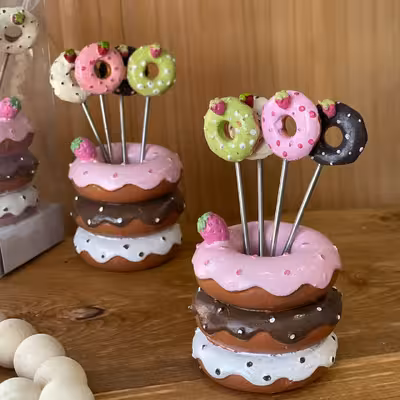 چنگال زیتون خوری طرح دونات