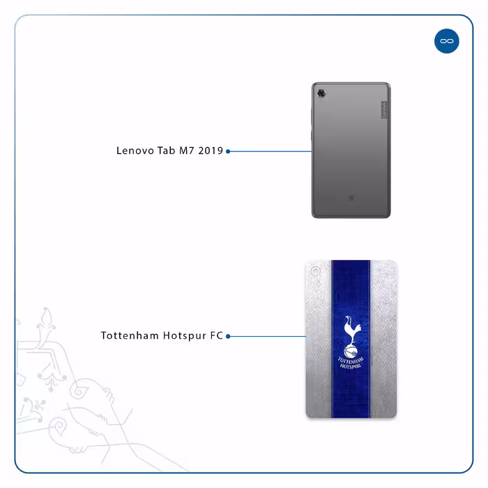 برچسب پوششی ماهوت مدل Tottenham Hotspur FC مناسب برای تبلت لنوو Tab M7 2019