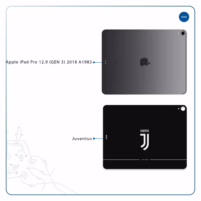 برچسب پوششی ماهوت مدل Juventus مناسب برای تبلت اپل iPad Pro 12.9 (GEN 3) 2018 A1983