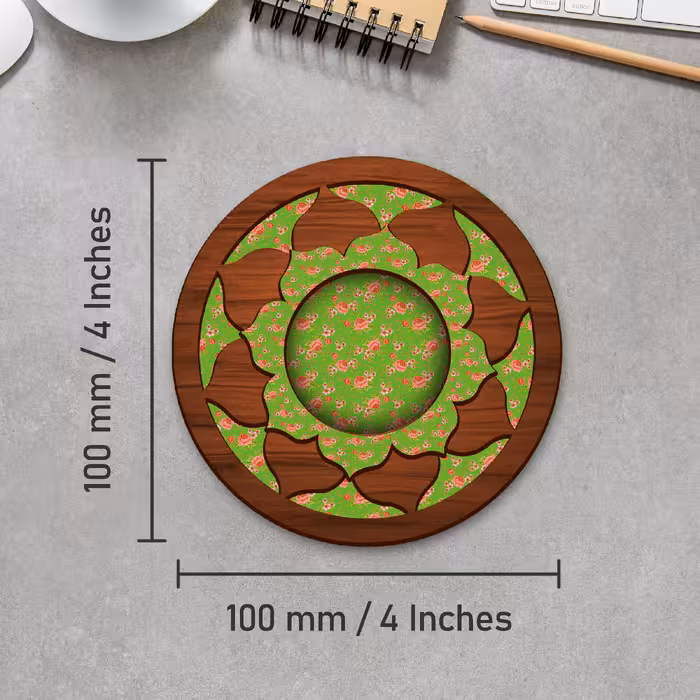 شمعدان مدل گل نیلوفر طرح گل سرخ مجموعه 2 عددی