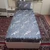 سرویس ملحفه مدل کشدوز niki04.25 طرح مرمر کد 120 یک نفره دو تکه