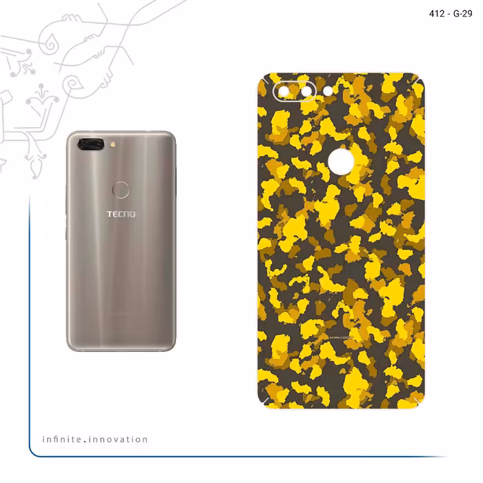 برچسب پوششی ماهوت مدل Yellow Infantry Army مناسب برای گوشی موبایل تکنو Phantom 8