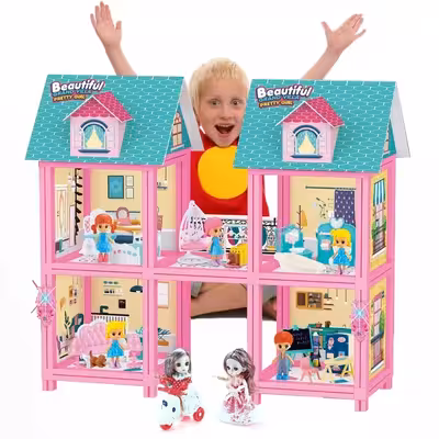 ست اسباب بازی لوازم خانه مدل خانه عروسکی