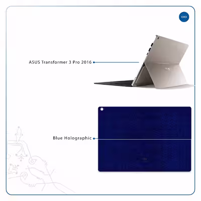 برچسب پوششی ماهوت مدل Blue-Holographic مناسب برای تبلت ایسوس Transformer 3 Pro 2016