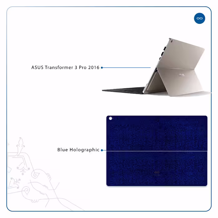 برچسب پوششی ماهوت مدل Blue-Holographic مناسب برای تبلت ایسوس Transformer 3 Pro 2016