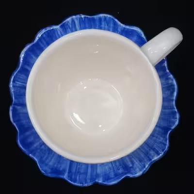  ست فنجان و نعلبکی سرامیکی هیوا طرح آفتاب گردان کمر باریک کد 10882035