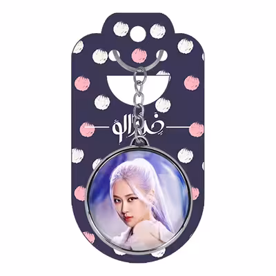 جاکلیدی خندالو طرح رزی بلک پینک مدل دوطرفه کد 1437414378