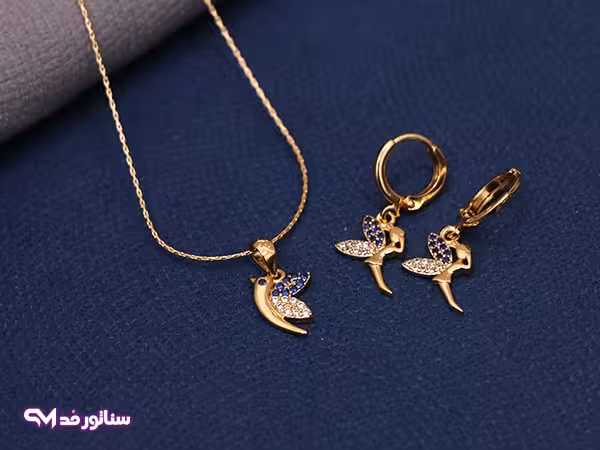 نیم ست وای اس ایکس طرح طلا N8112