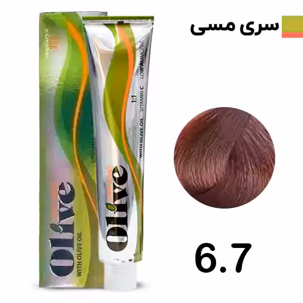 رنگ مو الیو بلوند مسی تیره olive شماره 6.7