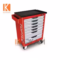 جعبه ابزار 7 کشو چرخدار قرمز TCAC0702 تاپ تول