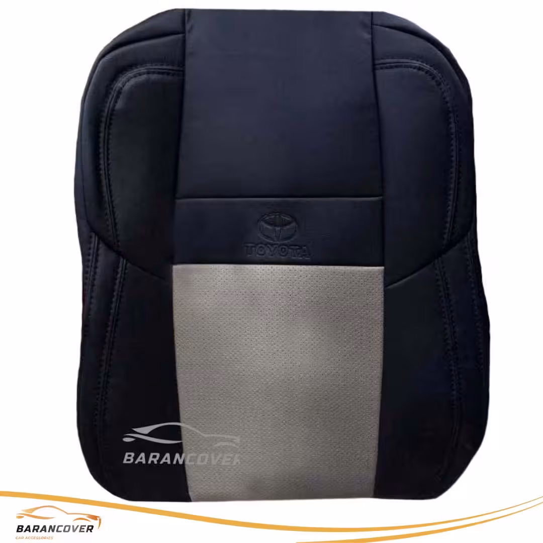 روکش صندلی تویوتا اریون 2012-2017 چرم رنگ مشکی کرم