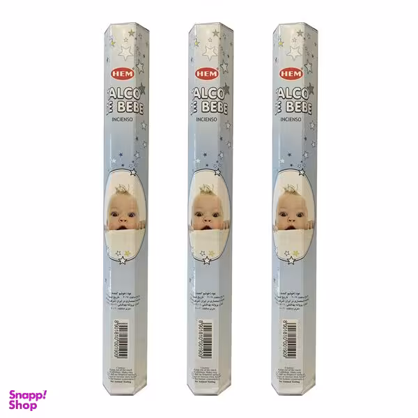 عود خوشبو کننده هم مدل Baby Powder بسته 3 عددی