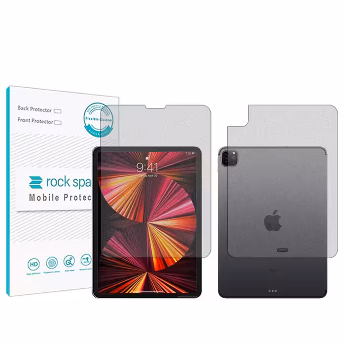 محافظ صفحه نمایش مات راک اسپیس مدل HyMTT مناسب برای تبلت اپل iPad Pro 11 (2021) به همراه محافظ پشت تبلت