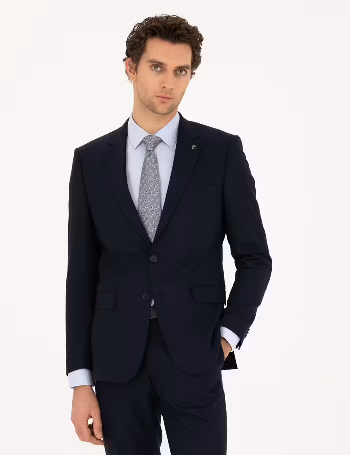 کت و شلوار مردانه سرمه ای کاشارل