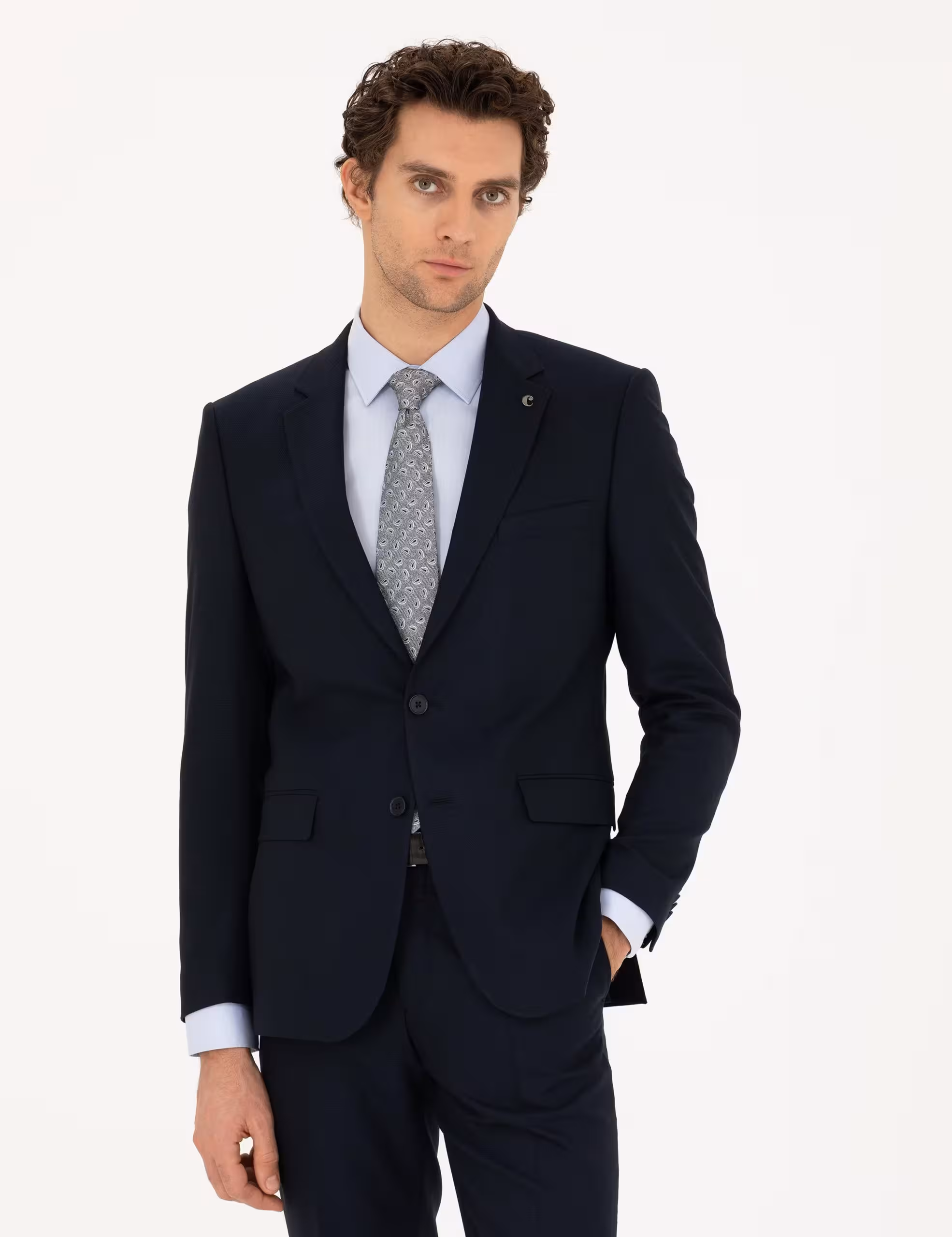 کت و شلوار مردانه سرمه ای کاشارل