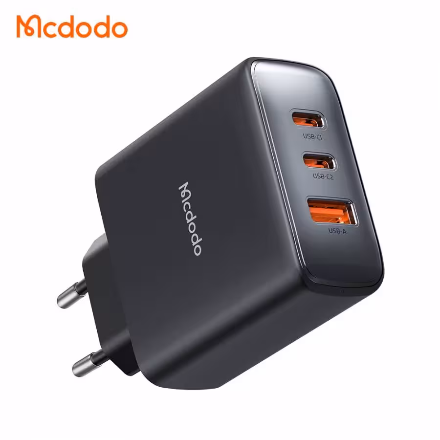 آداپتور 3 پورت 45 وات همراه با کابل دو سر تایپ سی مک دودو Mcdodo 45W 3 Port Fast Charger CH-4861