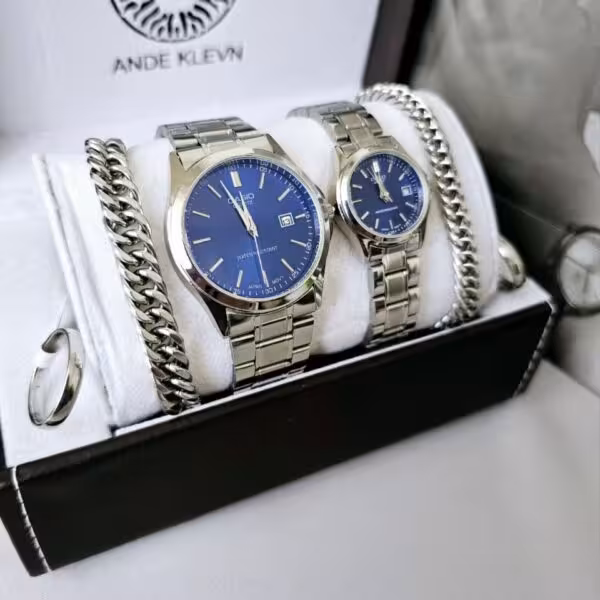 ست ساعت و دستبند کارتیر و انگشتر زنانه و مردانه کاسیو