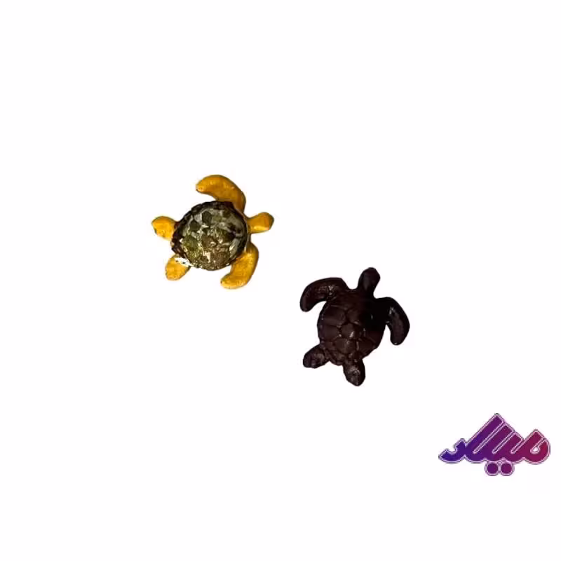 تزئینات لاک پشت2 عددی 1.5سانت رنگ رندم