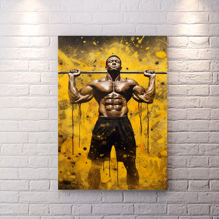 تابلو دیواری طرح بدنسازی  HQs-2181