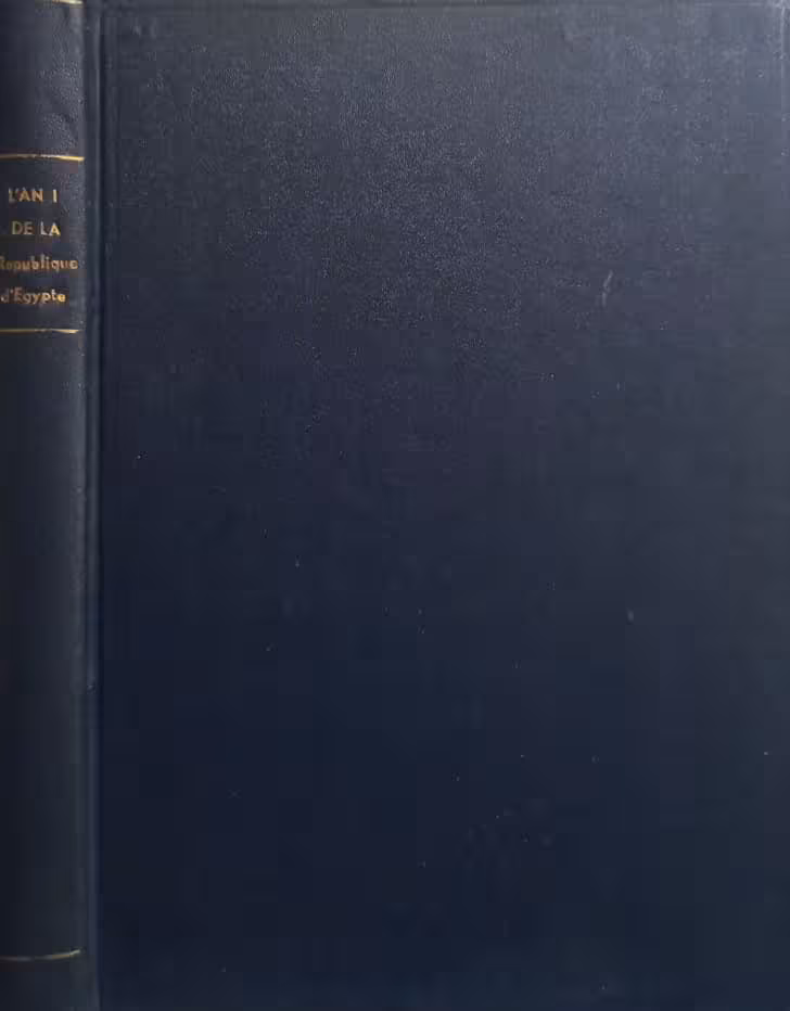 L'An I de la République D'egypte