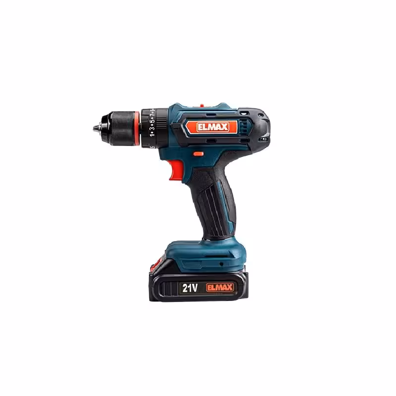 دریل شارژی 21 ولت 10 میلی‌متر دو دور چکشی المکس C.D 223