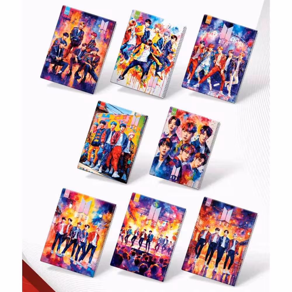 دفتر80برگ سیمی مجلدکلاسیک BTعرش کد71