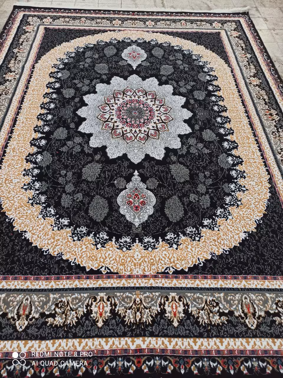 فرش ماشینی12متری ارزان کاشان  نقشه گیتا(ارسال رایگان)