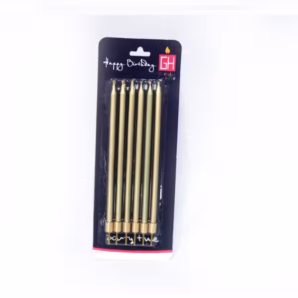 شمع بلند طلایی 6 عددی