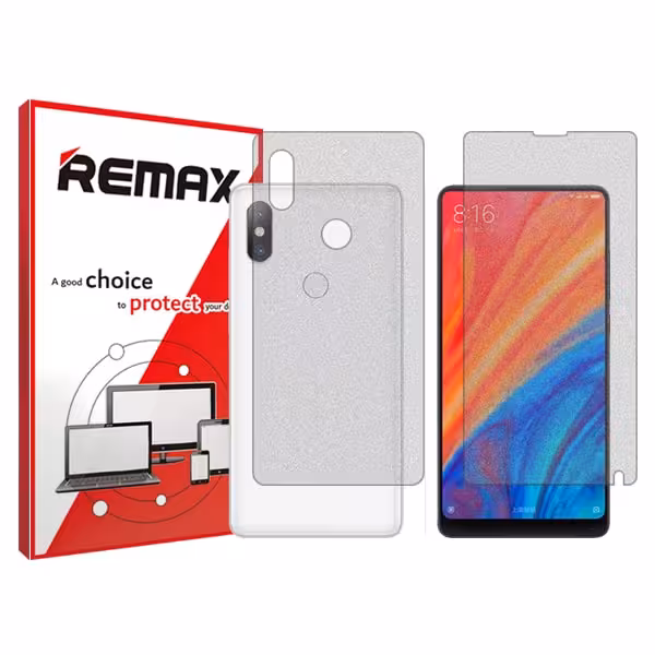 گلس صفحه نمایش و پشت گوشی شیائومی Mi Mix 2S مدل مات برند ریمکس کد SS