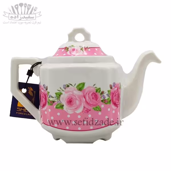 قوری چینی شکس (SHEX) مدل پروین صورتی 1000ml